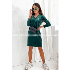 Roheline veluurist kleit